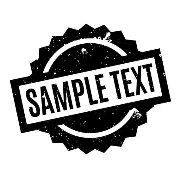 Sample Text rubber stamp Illustrazione stock