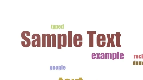 Sample Text Word Cloud Animated Isolated On White Stock Footage 107238414