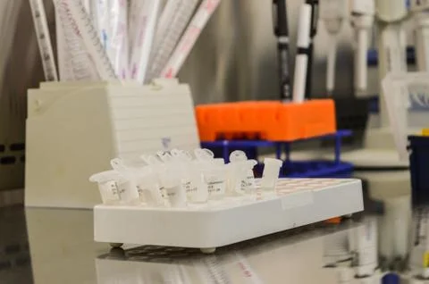 Sample tubes Foto stock