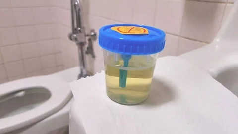 Sample Urine Collection For Laboratory Urinalysis Testing or Screening Video stock 314133337