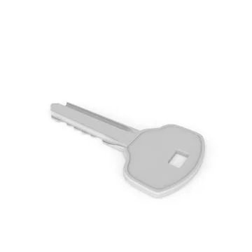 Sample. White small door key Stock Illustration