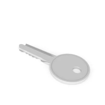 Sample. White small door key Stock Illustration