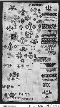 Sampler 18th century Dutch. Sampler  228045 Stock Illustration