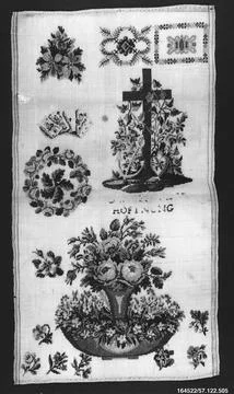 Sampler 19th century German. Sampler  228430 Stock Illustration