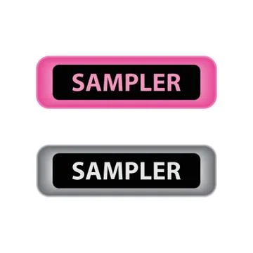 Sampler Button Stock Illustration