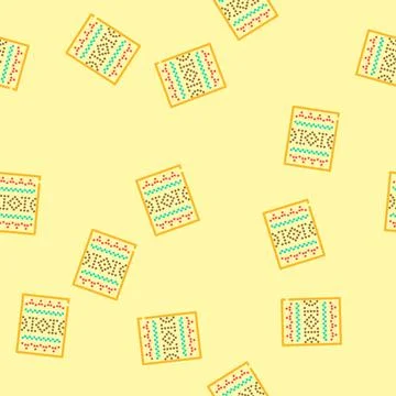 Sampler embroidery hobby vector seamless pattern Stock Illustration
