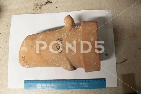 Samples of archeology. archaeological excavations Stock Photos