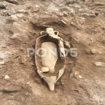 Samples of archeology. archaeological excavations Stock Photos