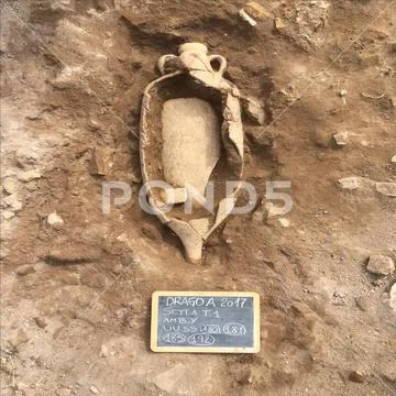 Samples of archeology. archaeological excavations Stock Photos