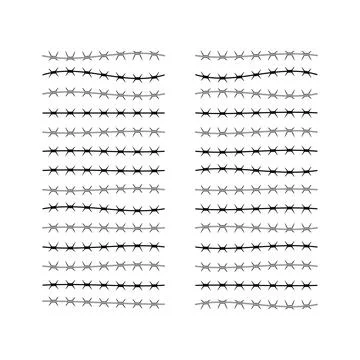 Samples of barbed wire Stock Illustration
