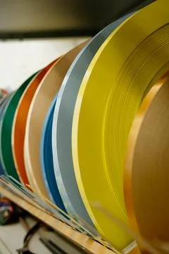 Samples of blinds for windows in the store 스톡 사진