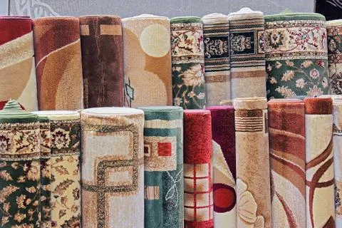 Samples of carpet coverings Stock Photos