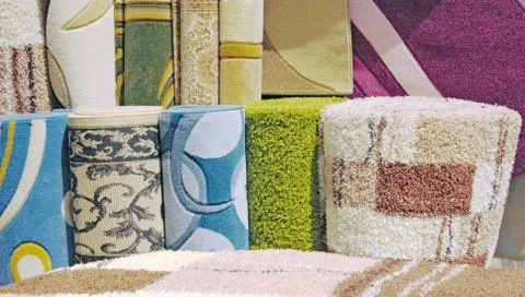 Samples of carpet coverings Stock Photos