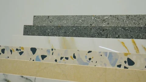 Samples of ceramic tiles Stock Footage 155843528
