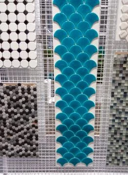 The samples of collection ceramic tile Stock Photos