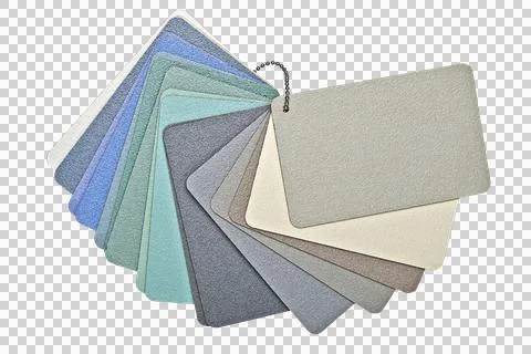 Samples of collection textured and colored fabrics Stock Photos