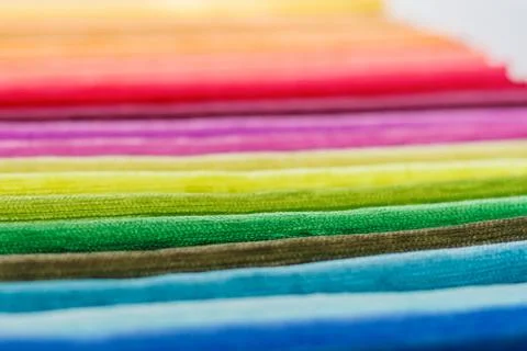 Samples of colored cloth background texture Stock Photos