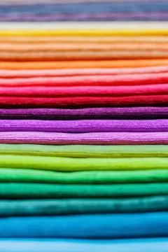 Samples of colored fabric Stock Photos