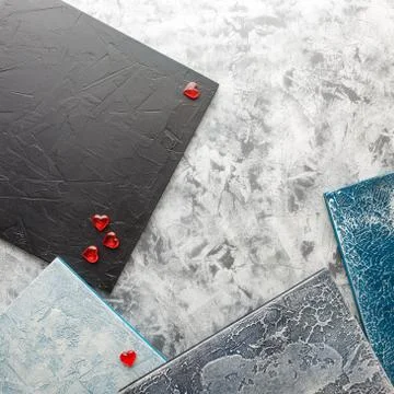 Samples of concrete backgrounds Stock Photos