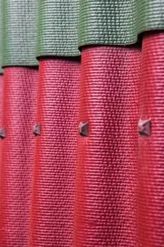 Samples of corrugated roofing Stock Photos