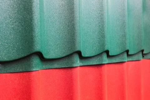 Samples of corrugated roofing Stock Photos