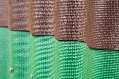 Samples of corrugated roofing Stock Photos