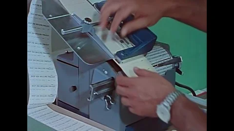 Samples from the earths core drilled out by the Glomar Challenger are studied Video stock 143852379