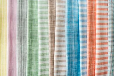 Samples the fabric of flax Stock Photos