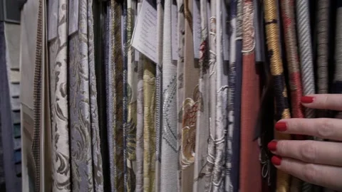 Samples of Fabric Stock Footage 144757085