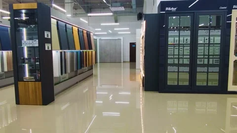Samples of Fittings, Plinths, Decorative Materials, Modern Interior Design.  Stock Footage 239165407