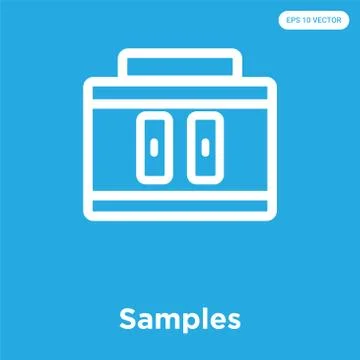 Samples icon isolated on blue background Free Stock Illustration