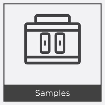 Samples icon isolated on white background Free Stock Illustration