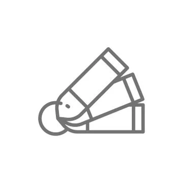 Samples material, palette line icon. Stock Illustration