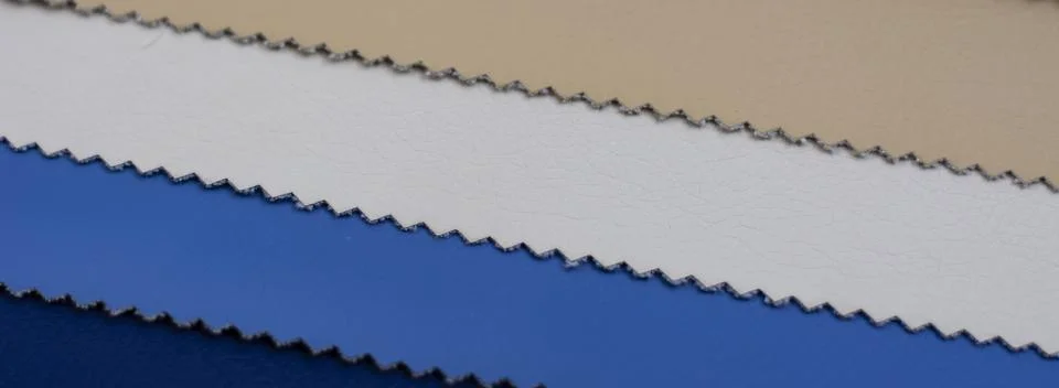 Samples of multicolored artificial leather. Stock Photos