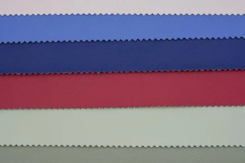 Samples of multicolored artificial leather. Foto stock