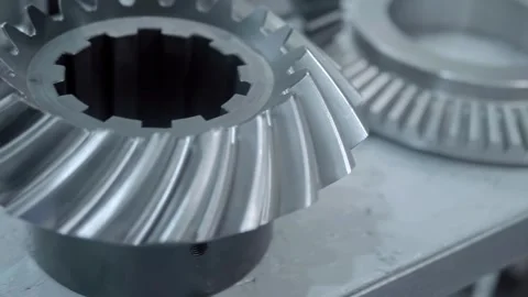 Samples of new gears for motor vehicles are presented at the exhibition Stock Footage 340633044