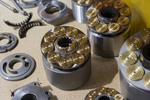 Samples of products for mechanical engineering. Industry Stock Photos