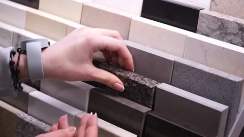 Samples of quartz material for the manufacture of quartz sinks Stock Footage 229845530