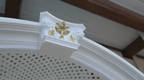 Samples of the sheets in the office. White arch Stock Footage 57324581