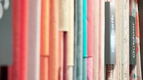 Samples of textile fabrics - multishot Stock Footage 134617749