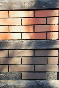 Samples of two types of facing ceramic bricks Foto stock