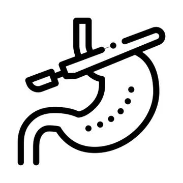 Sampling particle of stomach icon vector outline illustration 스톡 일러스트