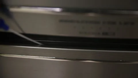 Sampling of sanitary dead corner of bacteria breeding in freezers and refrig Video stock 202260376