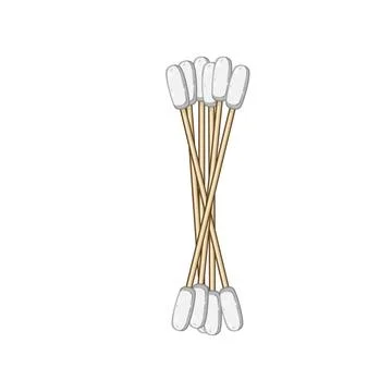 Sampling sterile swab cartoon vector illustration Stock Illustration