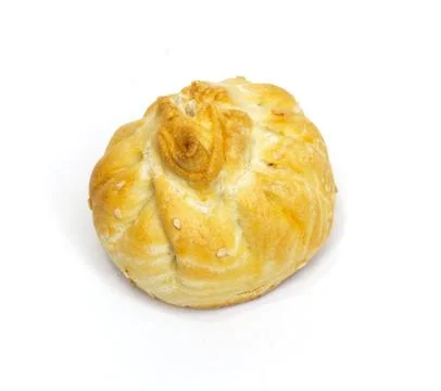 Samsa on a white background Stock Photos