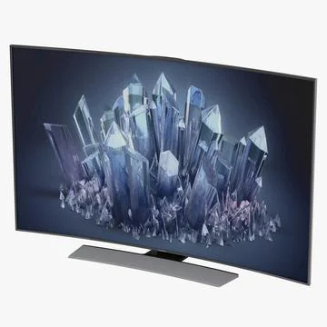 wool bad Malawi Samsung 4K UHD HU9000 Series Curved Smart TV 55 inch 3D Model ~ 3D Model  #90656970