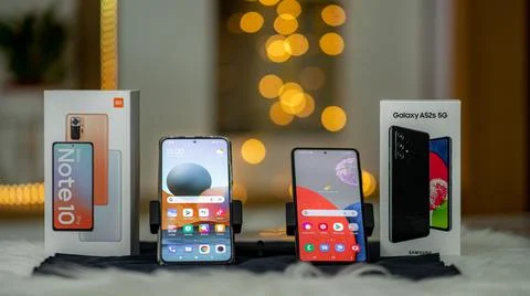 Samsung A52s 5g Redmi Note 10 Foto stock