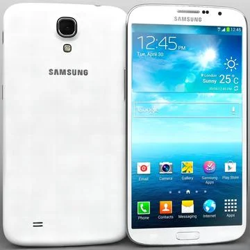 3D Model: Samsung Galaxy Mega I9200 White #91429441
