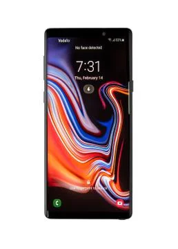 Samsung Galaxy Note 9 on white. Stock Photos