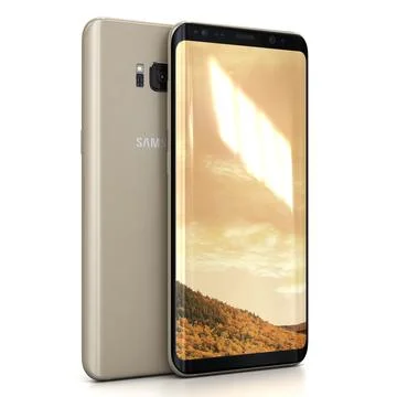 3D Model: Samsung Galaxy S8 (Maple Gold) #90909317